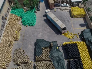 انبار PTC GROUP - از نمای بالا با هلی شات